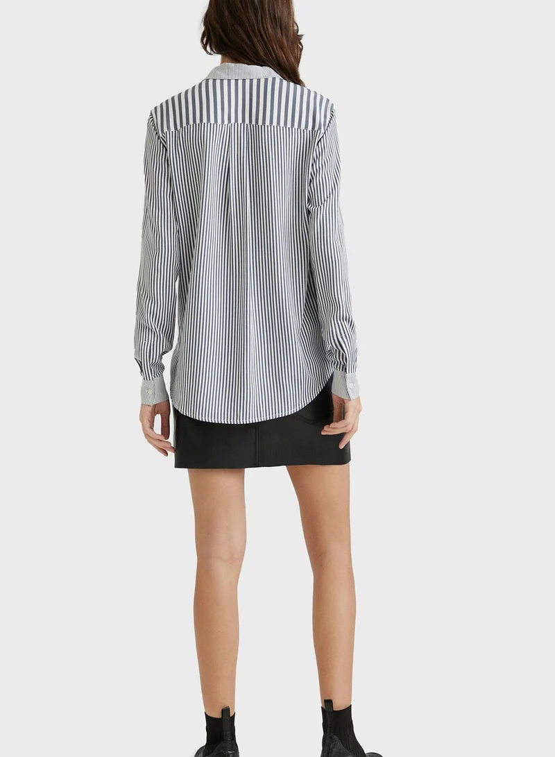 DESIGUAL Printed Button Down Shirt