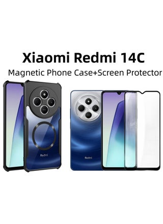 [1+1 Sets] For Xiaomi Redmi 14C/ Xiaomi Poco C75 Case & Screen Protector Magnetic Suction Car Phone Case with Anti Drop Function High Transmittance Glass Scratch Resistant Tempered Glass - pzsku/ZE50FE66F4A8CD6B54FACZ/45/_/1730947437/2b8e04e0-7738-4101-ac6a-c25db5385db4