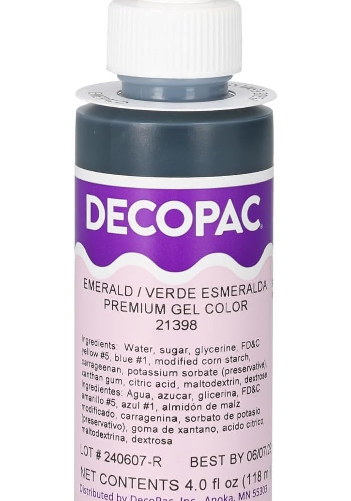 DecoPac Emerald Trend Premium Gel Color for Cake Decorations - 4 Fl Oz, Edible Food Coloring in Emerald Green - Image 3
