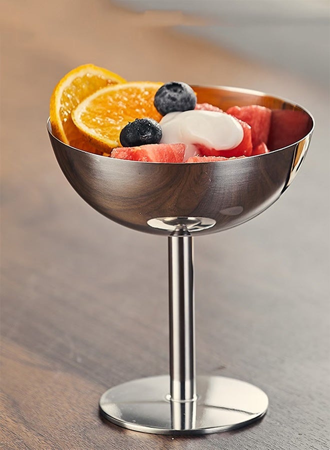 GMORO 4Pcs Dessert Cup, Dessert Bowl, Stainless Steel Dessert Cup, Ice Cream Cup, Pudding Cup, Custard Bowl - Image 5