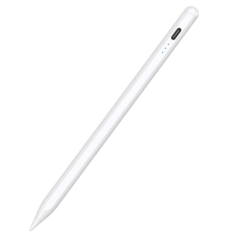 Stylus Pen Replacement for iPad 9th&10th Gen, 2X Fast Charge Replacement for Apple Pen for 2018-2025, Stylus Pen Replacement for Apple Pro 11/12.9 3/4/5 Gen, Mini 5/6, 6/7/8, Air 3/4/5, White - Image 1