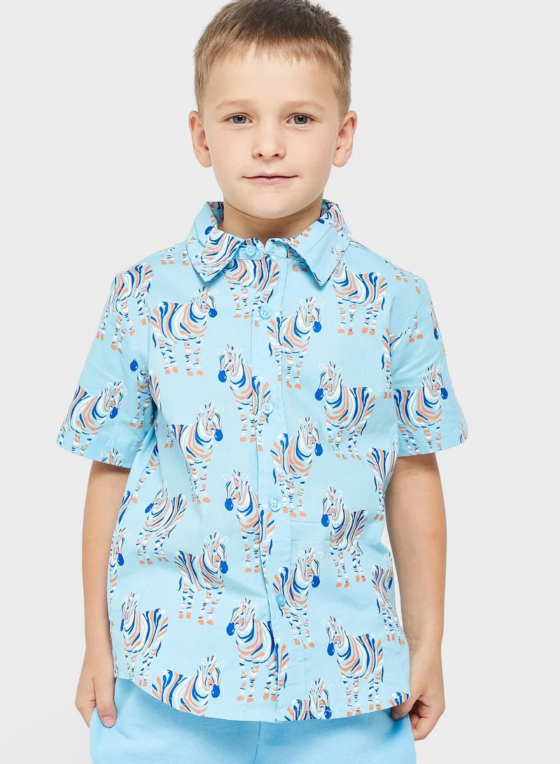 Pinata Printed Shirt & Shorts Set