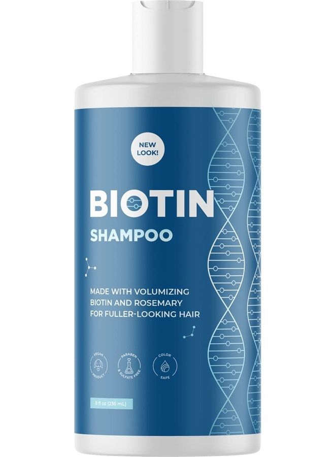 Maple Holistics Volumizing Biotin Shampoo for Thinning Hair - Thin Hair Shampoo with Rosemary Keratin and Essential Oils for Hair Care - Vegan Sulfate Free Shampoo for Damaged Dry Hair Paraben and Cruelty Free