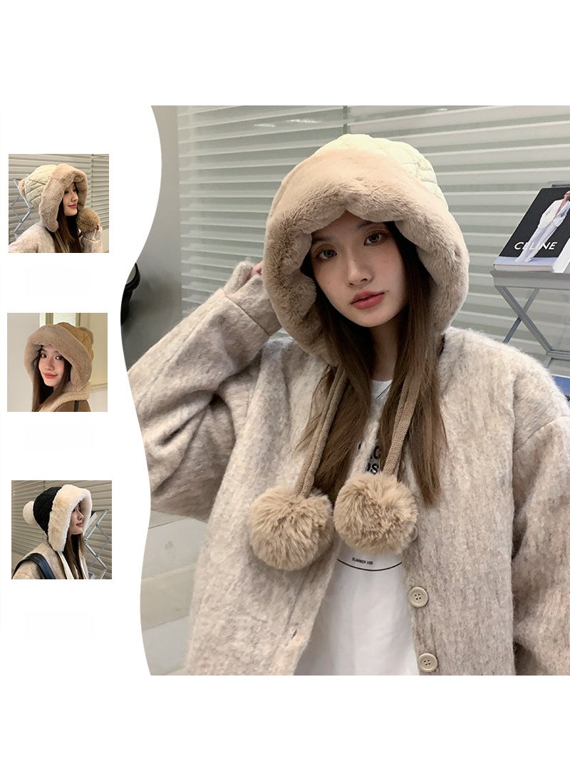 Generic - Korean Style Fleece Lined Thickened Womens Lei Feng Cap Winter Warm Ear Protection Cycling Snowproof Hat Fashionable Commute Grey - Image 1