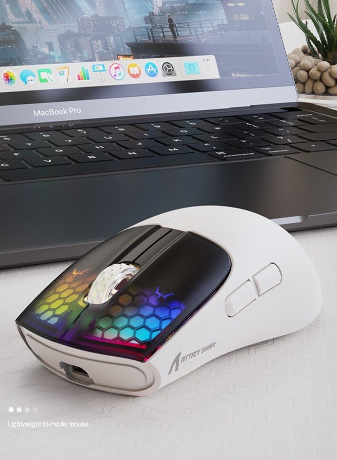 Attack Shark X5RGB 3-mode wireless gaming mouse, lightweight, suitable for esports, Bluetooth wireless and wired mouse - Image 2