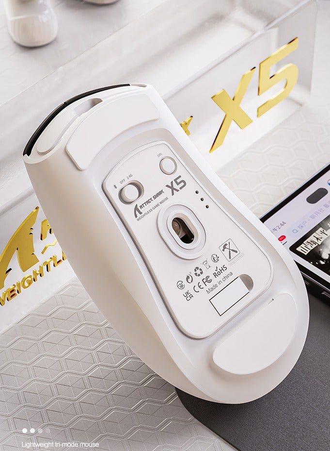 Attack Shark X5RGB 3-mode wireless gaming mouse, lightweight, suitable for esports, Bluetooth wireless and wired mouse - Image 4