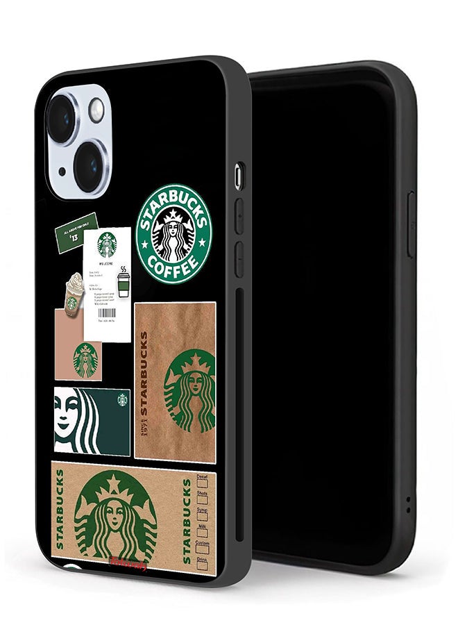 Tolwak Apple iPhone 14 Protective Case Starbucks Sticker - Image 1