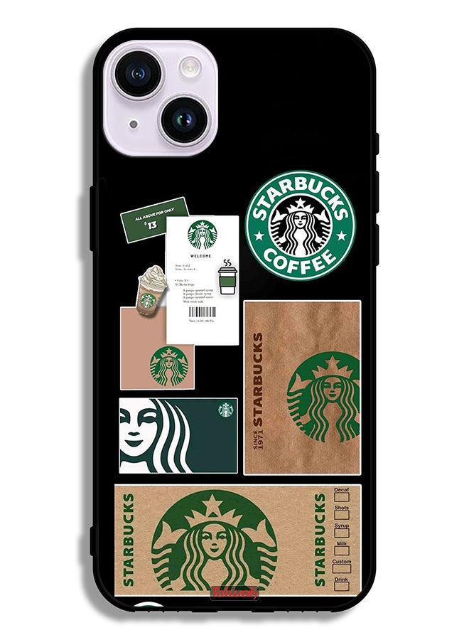 Tolwak Apple iPhone 14 Protective Case Starbucks Sticker - Image 2