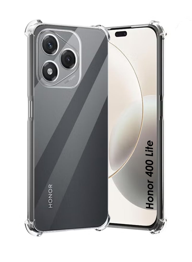 غطاء حماية شفاف مقاوم للصدمات لهاتف Honor 400 Lite - شفاف للغاية، متين، وفتحات دقيقة - حماية من الخدوش والغبار والبقع - غطاء خلفي من السيليكون الشفاف لهاتف Honor 400 Lite - Image 1