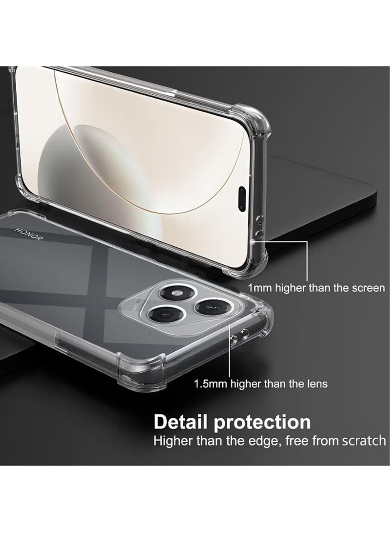 غطاء حماية شفاف مقاوم للصدمات لهاتف Honor 400 Lite - شفاف للغاية، متين، وفتحات دقيقة - حماية من الخدوش والغبار والبقع - غطاء خلفي من السيليكون الشفاف لهاتف Honor 400 Lite - Image 4