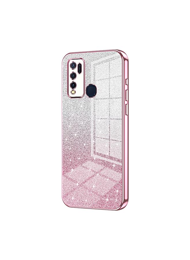 إيروريكس جراب لهاتف vivo Y50 / Y30، جراب هاتف مطلي بالكهرباء بمسحوق لامع متدرج - Image 1