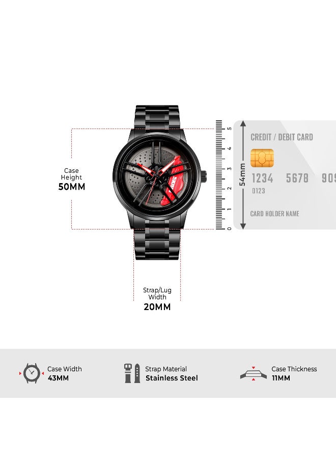 سكمي ساعة الرجال عجلات جديدة تتداول الموضة الإبداعية تشي يوهوي دوري المروحين الفراشة مزدوجة السرعة هدية ساعة المعصم - 1990 - Image 5