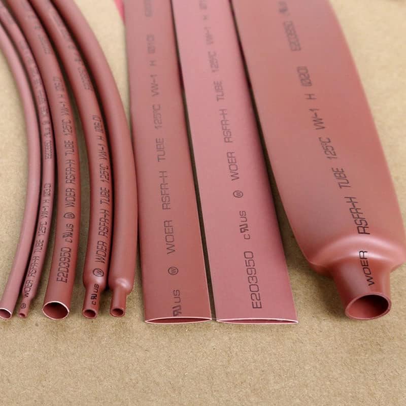 1/2 Heat Shrink Tubing,Teat Shrink Wrap Heat Shrink Tubing - Electrical Cable Shrink Cable Kit 2:1 Electric Insulation Heat Shrink Φ1mm- Φ50mm Brown Heat Shrinkable Tube Polyethylene Cable Sleeving(14 - Image 4