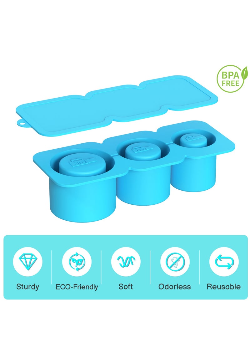 TEAM LUXURY - Stanley ice cube tray, suitable for 40oz Stanley water glass ice making mold, reusable cylindrical silicone ice cube mold, can be used for ice drinks, juice - Image 1