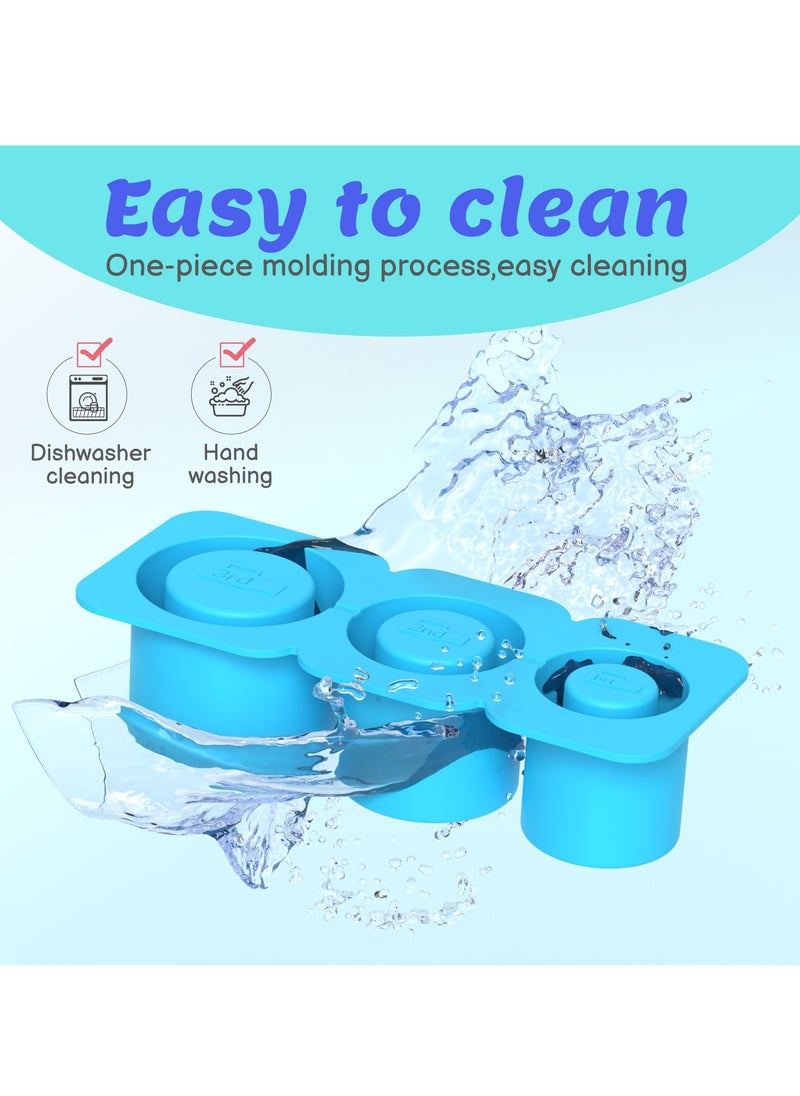 TEAM LUXURY - Stanley ice cube tray, suitable for 40oz Stanley water glass ice making mold, reusable cylindrical silicone ice cube mold, can be used for ice drinks, juice - Image 1