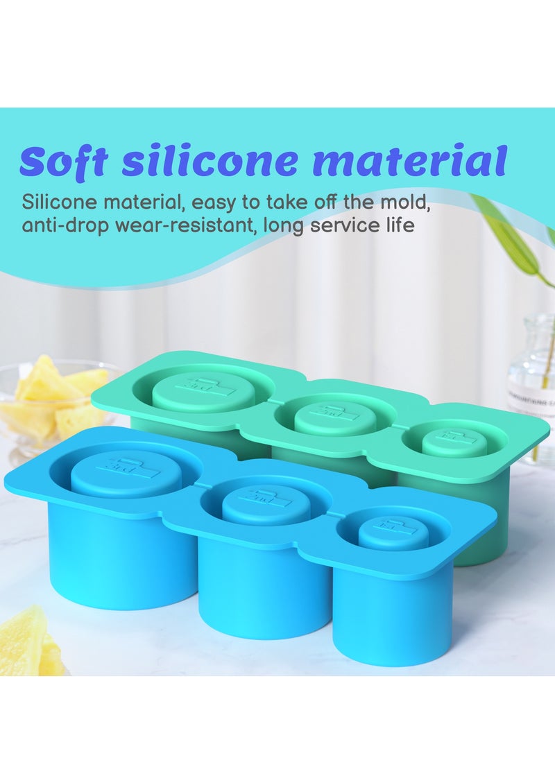 TEAM LUXURY - Stanley ice cube tray, suitable for 40oz Stanley water glass ice making mold, reusable cylindrical silicone ice cube mold, can be used for ice drinks, juice - Image 1
