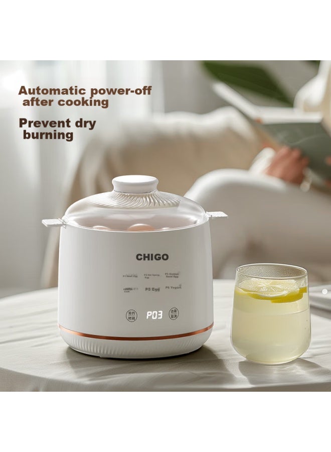 Chigo Egg Cooker, Steamer, Hot Spring Egg, Smart Timer, Auto Shut-off, 304 Stainless Steel, Anti-dry Burning, All-in Egg Steaming And Cooking Machine Yek-zd02 - Image 3
