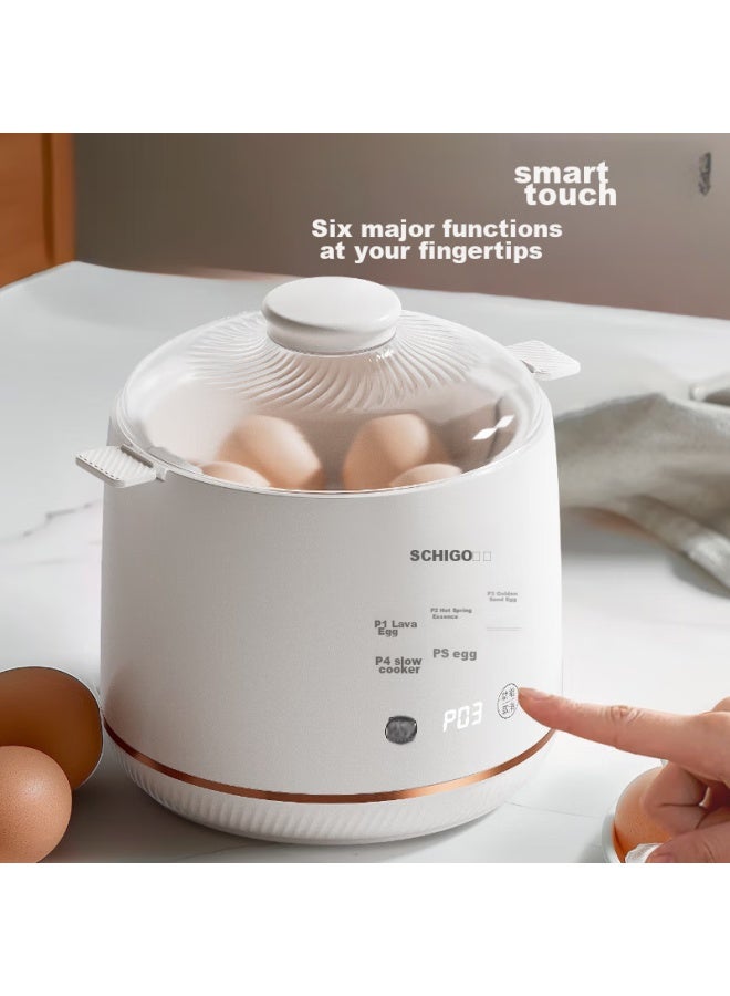 Chigo Egg Cooker, Steamer, Hot Spring Egg, Smart Timer, Auto Shut-off, 304 Stainless Steel, Anti-dry Burning, All-in Egg Steaming And Cooking Machine Yek-zd02 - Image 1