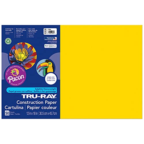 TRU-RAY ورق بناء TruRay أصفر 12 × 18 50 ورقة لكل عبوة 5 عبوات - Image 5