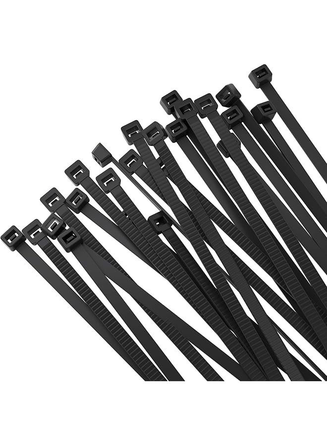 promass 100 Pack Cable Zip Ties Heavy Duty 12 Inch, Premium Plastic Wire Ties with 50 Pounds Tensile Strength, Multi-Purpose Self-Locking Black Nylon Zip Ties for Indoor and Outdoor - Image 1