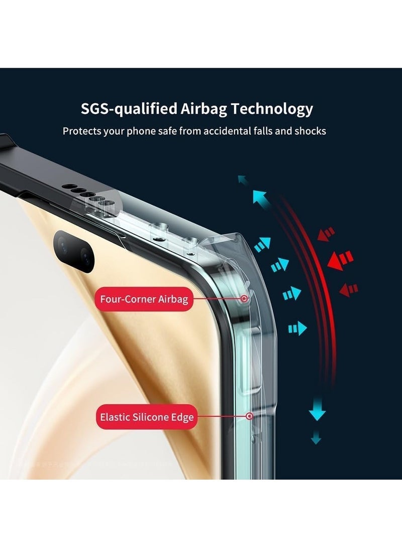 عام غلاف واقي شفاف مع حماية بكاميرا 【Airbag Protection】 متوافق مع Honor X9d 5G، من مادة PC+TPU مضاد للصدمات - Image 2