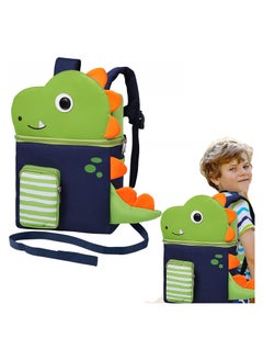 Dinosaur Toddler School Backpack, Toddler Backpack with Shoulder and Chest Straps, 3D Comic Elementary Student Schoolbag Waterproof Lightweight Kids Spiderman Bookbags for Boys Girls