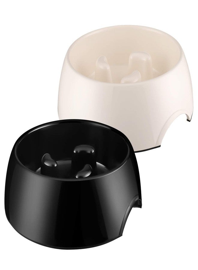 Flexzion Slow Feed Dog Bowl - Anti-Slip Slip Resistant Base Pet Animal Puppy Feeder Food Water Container Holder Dish Storage Anti-Gulping Three Columns Style 600ML, 2.5 Cup, 20oz Capacity - Image 1