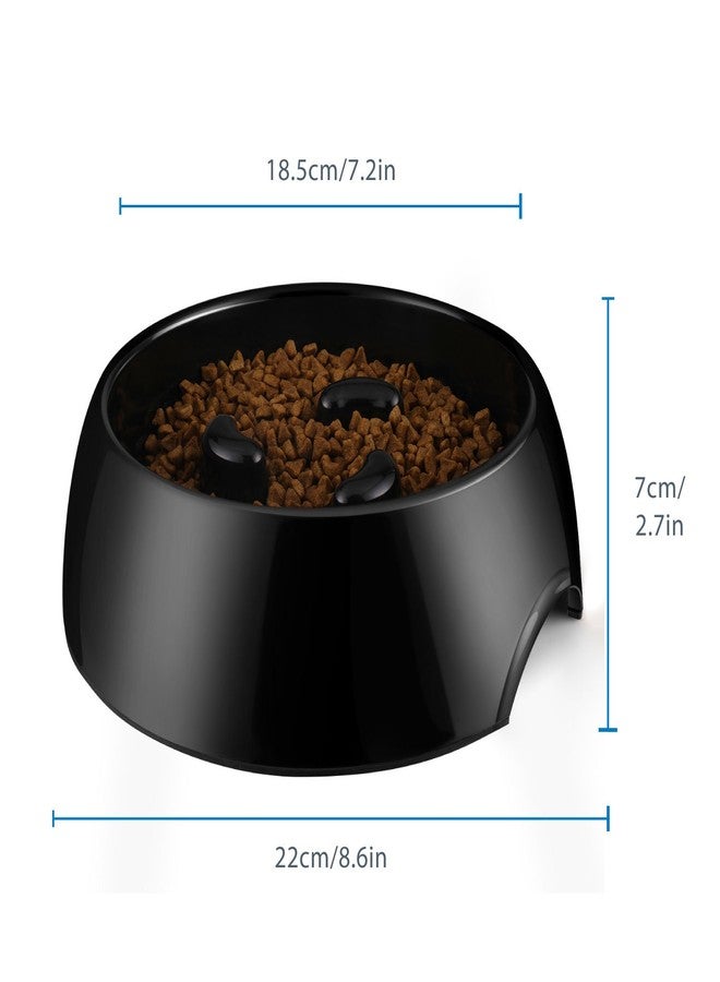 Flexzion Slow Feed Dog Bowl - Anti-Slip Slip Resistant Base Pet Animal Puppy Feeder Food Water Container Holder Dish Storage Anti-Gulping Three Columns Style 600ML, 2.5 Cup, 20oz Capacity - Image 3