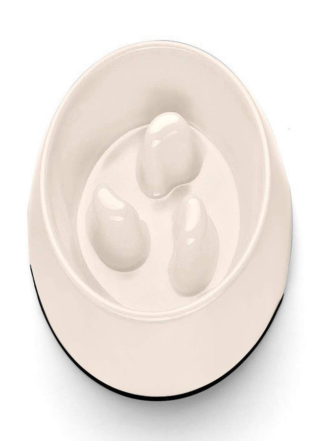 Flexzion Slow Feed Dog Bowl - Anti-Slip Slip Resistant Base Pet Animal Puppy Feeder Food Water Container Holder Dish Storage Anti-Gulping Three Columns Style 600ML, 2.5 Cup, 20oz Capacity - Image 2