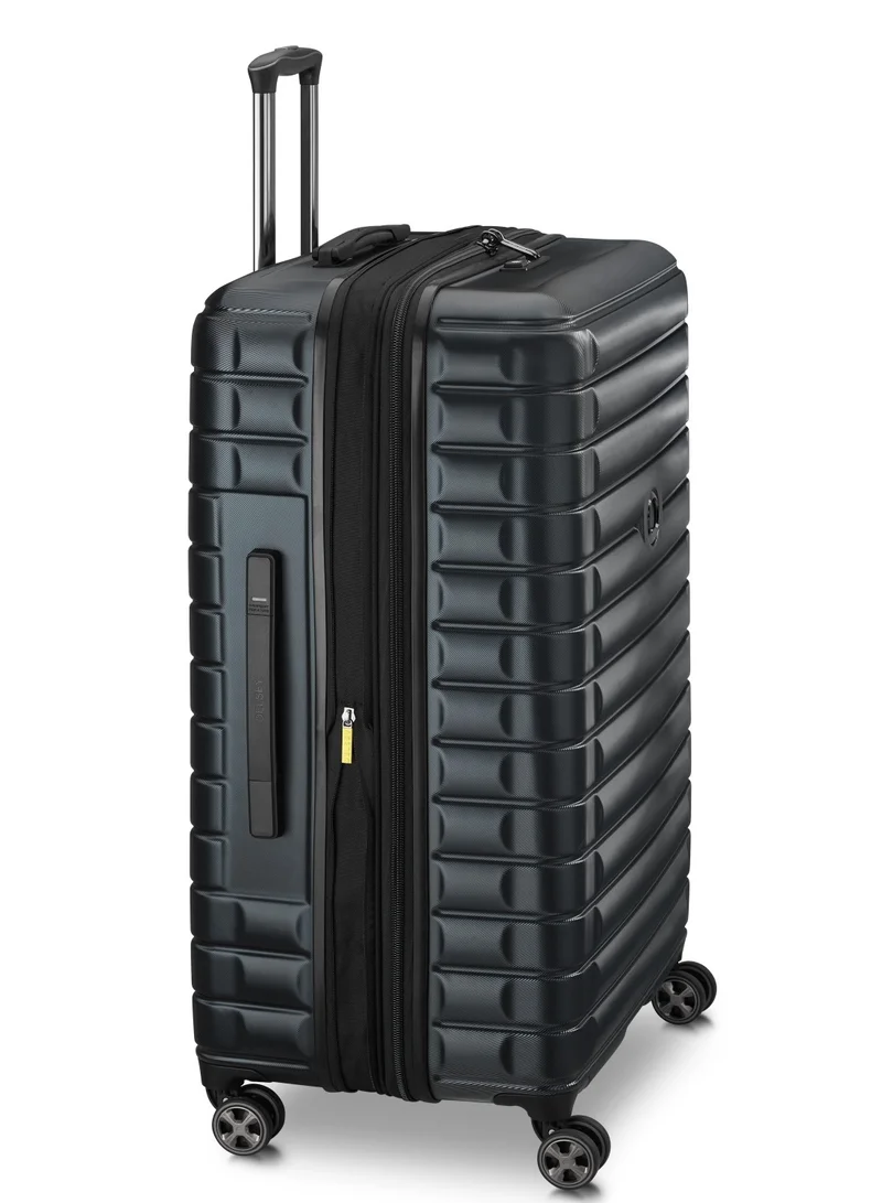 DELSEY Paris Shadow 5.0 70cm Hardcase 4 Double Wheel Expandable Check-In Luggage Trolley - Black
