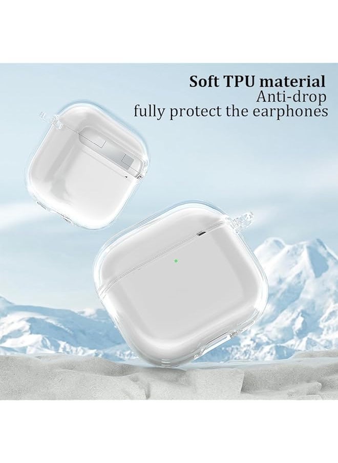 erorex - Case Compatible With Airpods 4 With Keychain Soft Clear Tpu Shockproof Wireless Charging Cover For Airpods 4Th Generation Reduced Yellowing Full Protection - Image 1