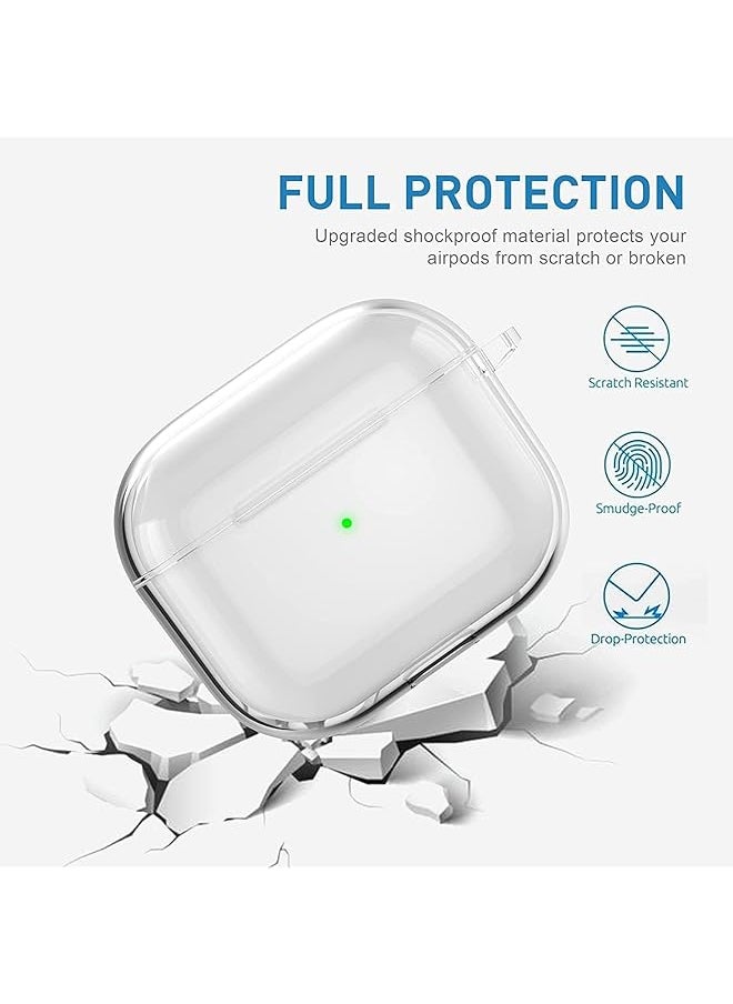 erorex - Case Compatible With Airpods 4 With Keychain Soft Clear Tpu Shockproof Wireless Charging Cover For Airpods 4Th Generation Reduced Yellowing Full Protection - Image 1