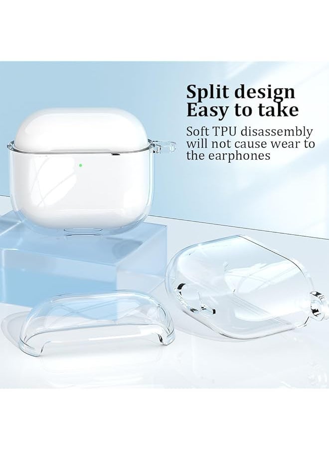 erorex - Case Compatible With Airpods 4 With Keychain Soft Clear Tpu Shockproof Wireless Charging Cover For Airpods 4Th Generation Reduced Yellowing Full Protection - Image 1