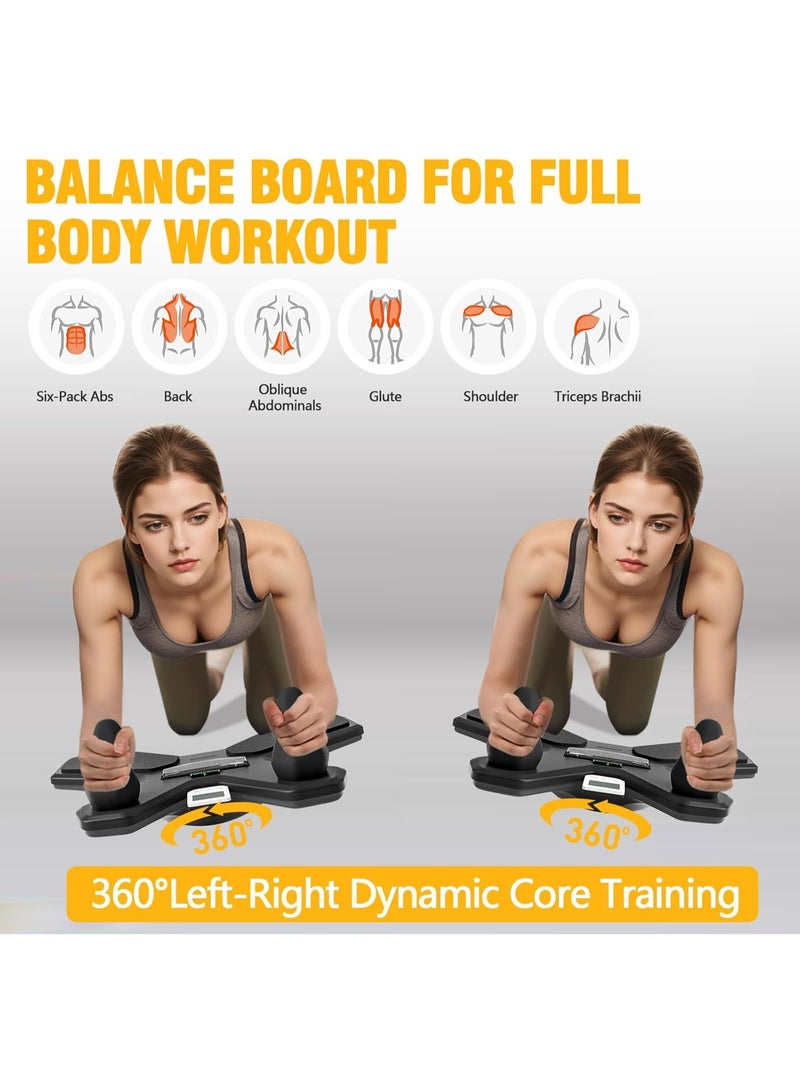 Arabest Balance Board Maze Game for Core Workout, Portable Pure Plank Support Board with Timer, Multifunctional Core & Stability Training Equipment for Home Gym - Image 3