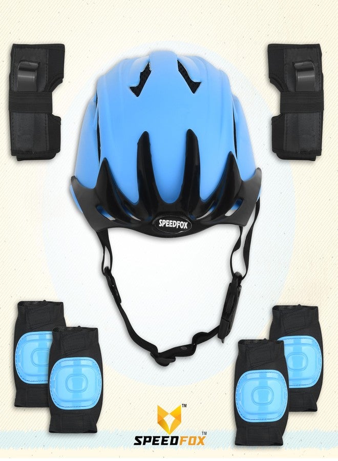 SPEEDFOX Kids Multi-Sport Safety Helmet Set with Protective Gear | Adjustable Size for Skating, Cycling, Skateboarding | Protective Gears for Boys & Girls (Visor) (Blue) - Image 2