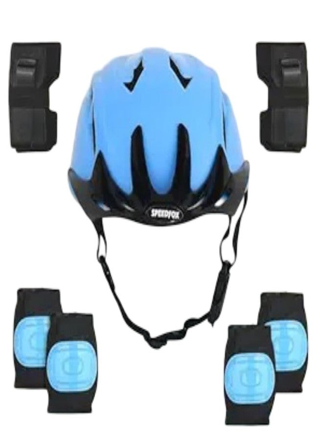 SPEEDFOX Kids Multi-Sport Safety Helmet Set with Protective Gear | Adjustable Size for Skating, Cycling, Skateboarding | Protective Gears for Boys & Girls (Visor) (Blue) - Image 1