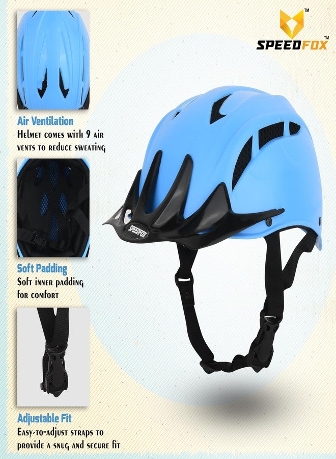 SPEEDFOX Kids Multi-Sport Safety Helmet Set with Protective Gear | Adjustable Size for Skating, Cycling, Skateboarding | Protective Gears for Boys & Girls (Visor) (Blue) - Image 3
