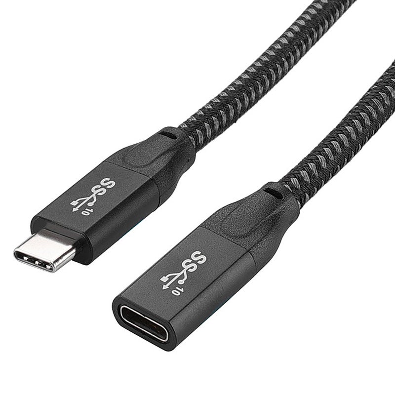 USB-C 3.1 Gen2 20Gbps Extension Cable PD100W Quick Charge 4K Video Compatible with Thunderbolt3 External Hard Disk, Black 0.6m - Image 1