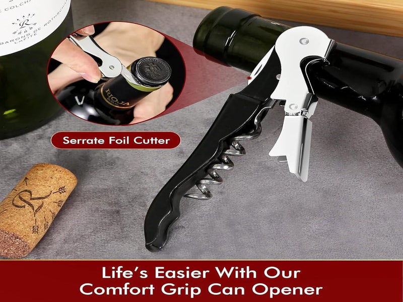 Kit-Home Professional Waiter Corkscrew Wine Openers Set, Heavy Duty Stainless Steel Hinges Wine Key for Restaurant Waiters, Sommelier, Bartenders - Image 5