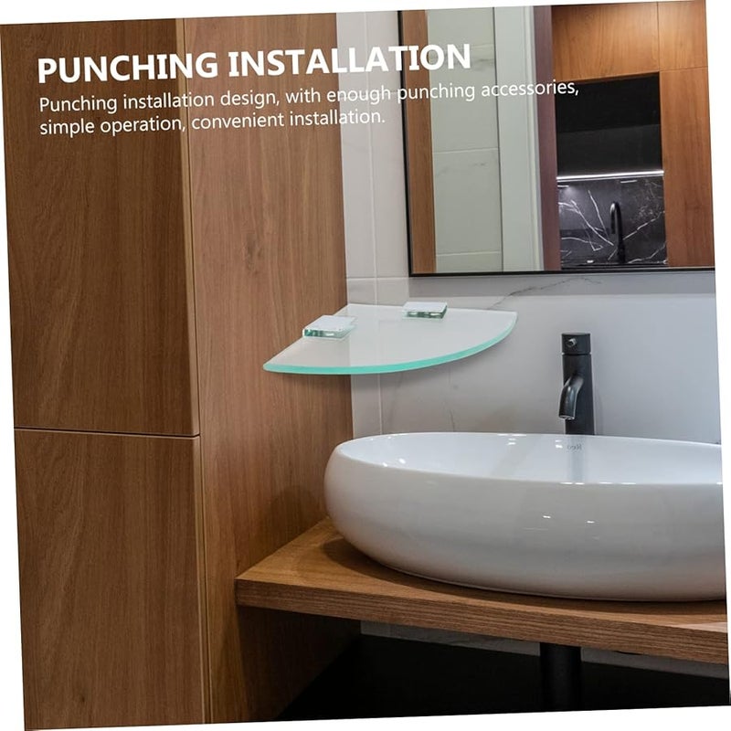 Elegant Glass Tripod Shower Organizer Hanging Rack For Bathroom Vanity Storage - Image 5