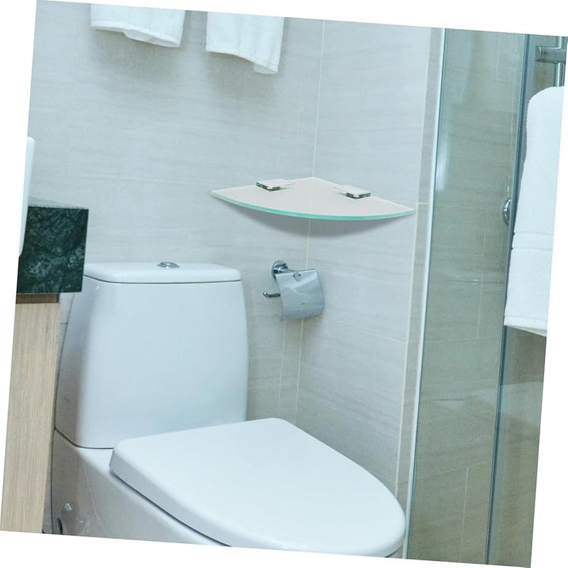 Elegant Glass Tripod Shower Organizer Hanging Rack For Bathroom Vanity Storage - Image 3