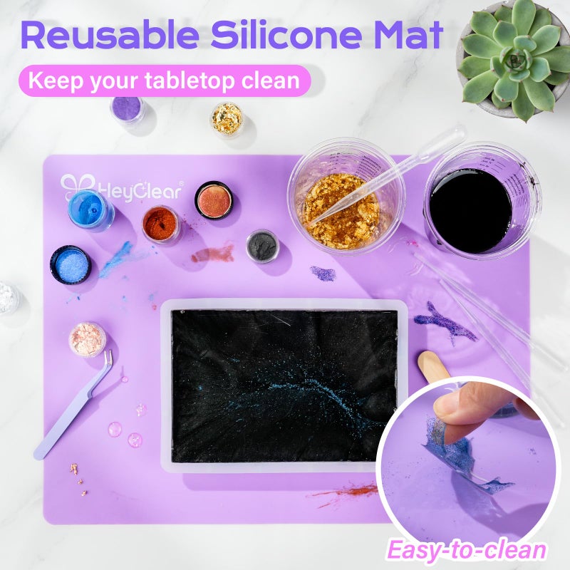 HeyClear Epoxy Resin Picture Frame Silicone Mold Kit -34 oz Super Clear and Hard Resina Complete Craft Accessories and Supplies Set for Casting Art, DIY Photo Gifts - Image 5