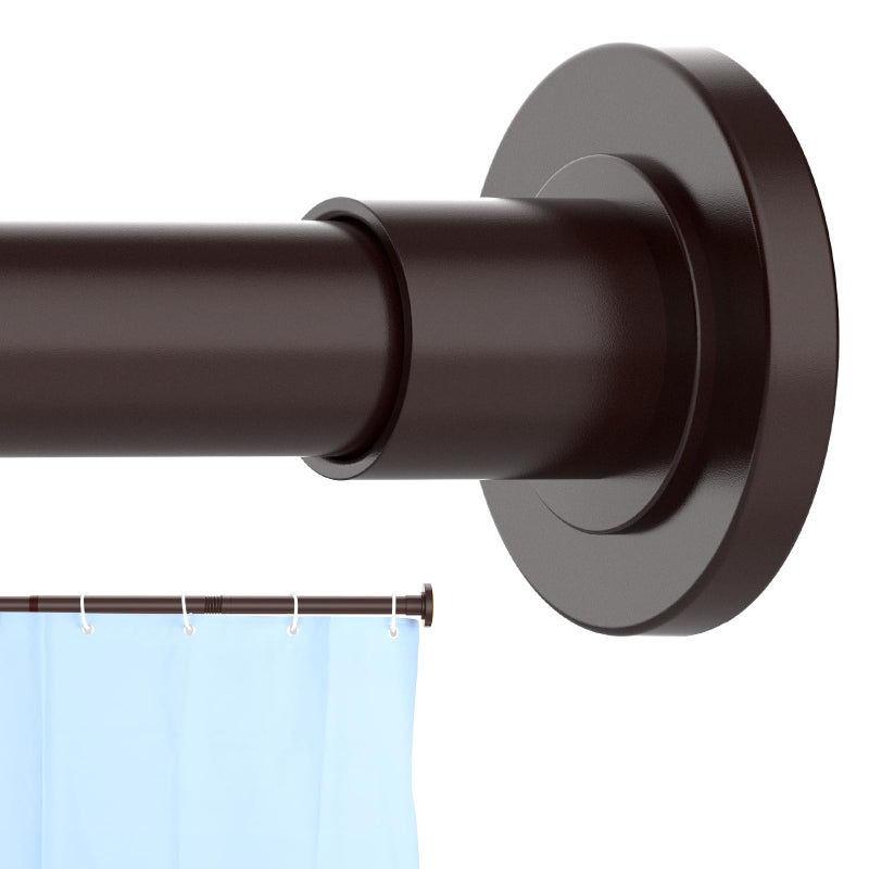 CorkLatta Bronze Shower Curtain Rod 31 to 80 Inch,1 Inch Diameter Adjustable Spring Tension Stainless Steel Telescoping Rod,Easy Install,No Rust - Image 1