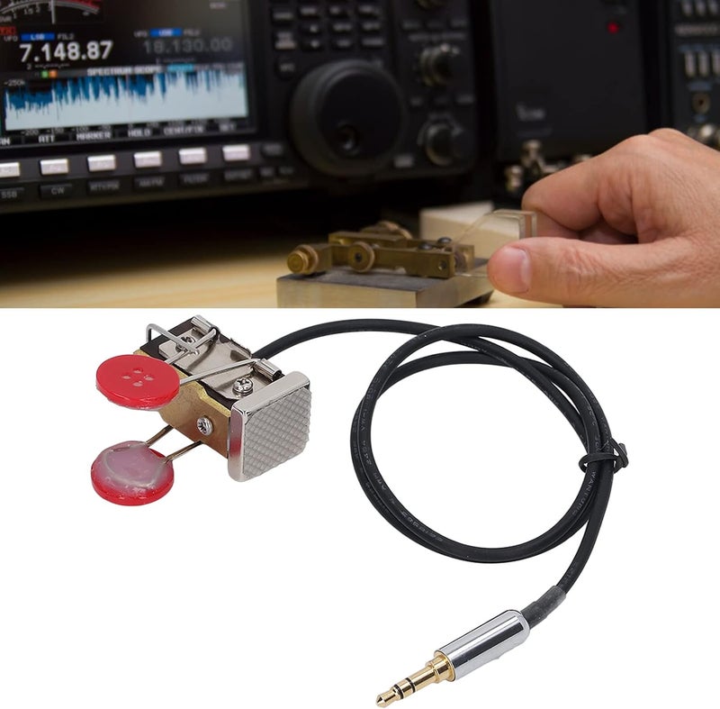 Mini CW Key Automatic Morse Morse Code Keyer Shortwave Morse Telegraph Key Lambic Double Paddle Morse Code Key - Image 4