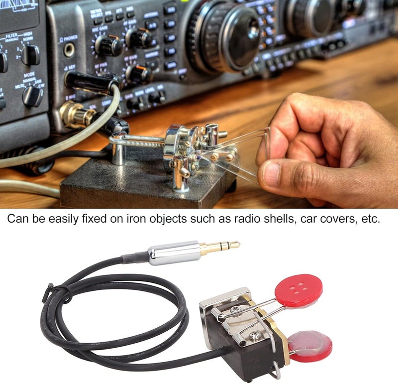 Mini CW Key Automatic Morse Morse Code Keyer Shortwave Morse Telegraph Key Lambic Double Paddle Morse Code Key - Image 5