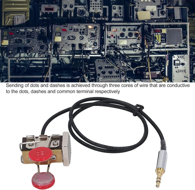 Mini CW Key Automatic Morse Morse Code Keyer Shortwave Morse Telegraph Key Lambic Double Paddle Morse Code Key - Image 3