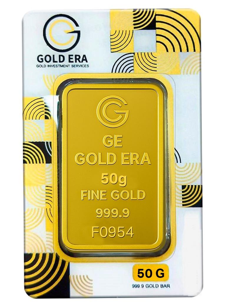 جولد ايرا جولد إيرا 24 قيراط (999.9) 50 جرام سبائك ذهب - سبائك ذهب 24 قيراط صلبة للاستثمار، وجامعي التحف، وحماية الثروات - Image 1
