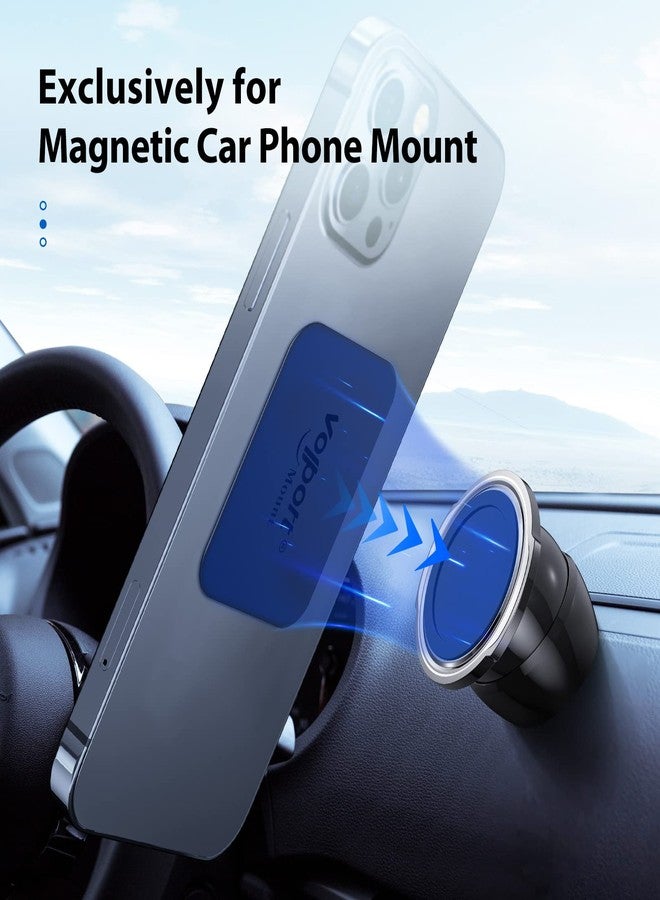 volport Rectangle Metal Plate for Phone Magnet, Magicplate Replacement Disc with 3M Adhesive Backing Sticker for Magnetic Car Mount Holder Cradle Stand (Dashboard/Vent/CD Slot/Windshield)-Black - Image 2