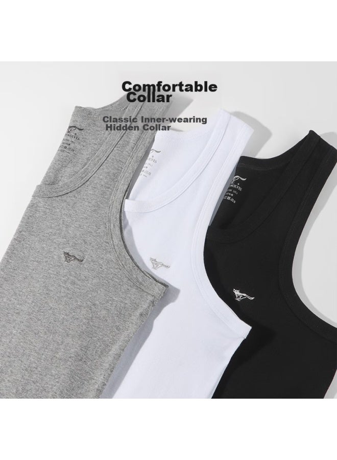 Septwolves Pure Cotton Tank Top For Men, High Elasticity, Sweat-absorbing, Breathable, 2-pack - Image 5