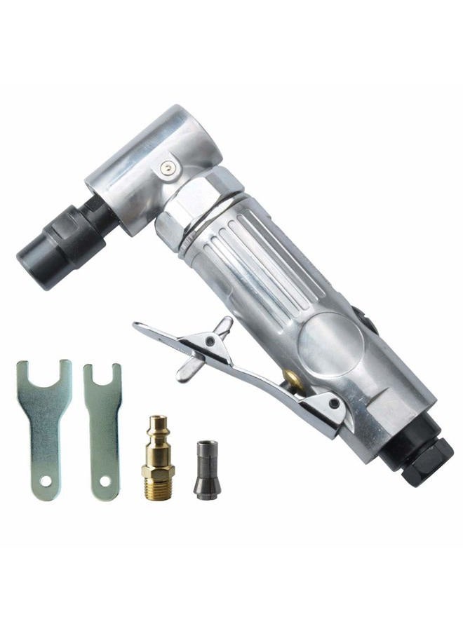 PROSHI 1/4-Inch Angle Air Die Grinder, Mini Air Angle Die Grinder, pneumatic angle die grinder, 90 Degree Angled Air Die Grinder，Edge Series Air Angle Die Grinder, Polished color - Image 1